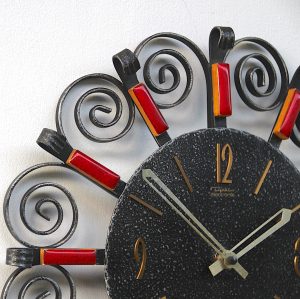 Rustikal West German Clock By Diehl, 1960s