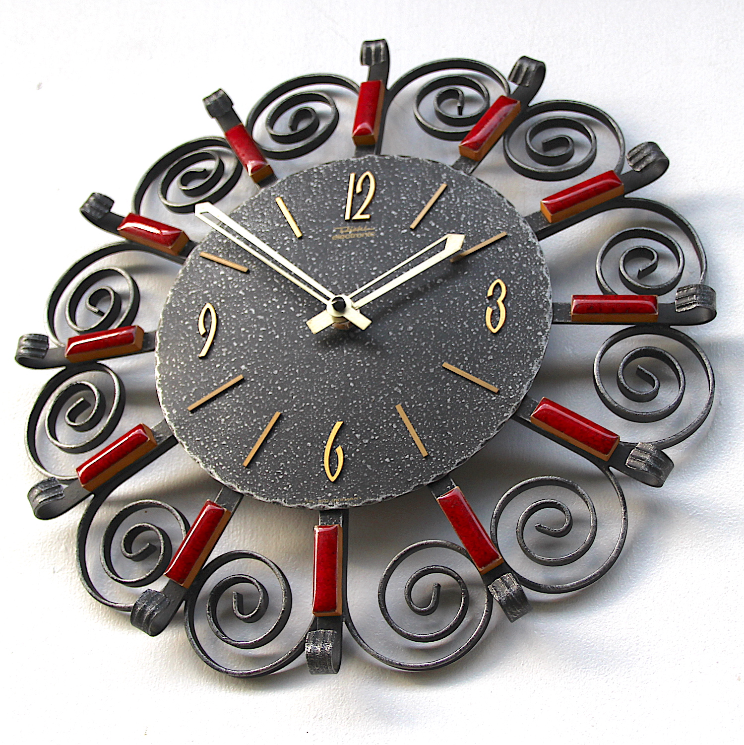 Rustikal West German Clock By Diehl, 1960s