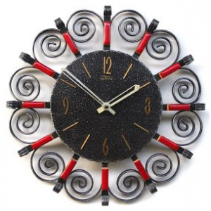 Rustikal West German Clock By Diehl, 1960s