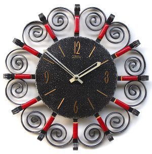 Rustikal West German Clock By Diehl, 1960s