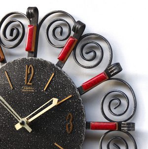 Rustikal West German Clock By Diehl, 1960s