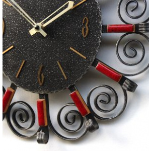 Rustikal West German Clock By Diehl, 1960s
