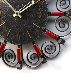 Rustikal West German Clock By Diehl, 1960s