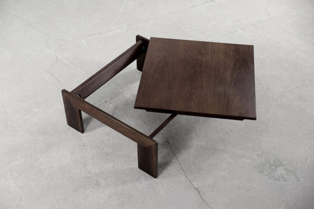 Mid-Century Modern Teak Coffee Table Bastiano by Tobia; Afra Scarpa for Gavina, 1960s