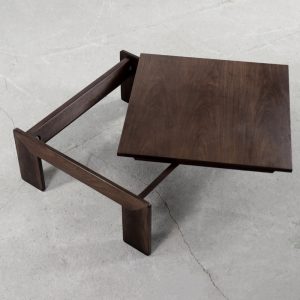 Mid-Century Modern Teak Coffee Table Bastiano by Tobia; Afra Scarpa for Gavina, 1960s