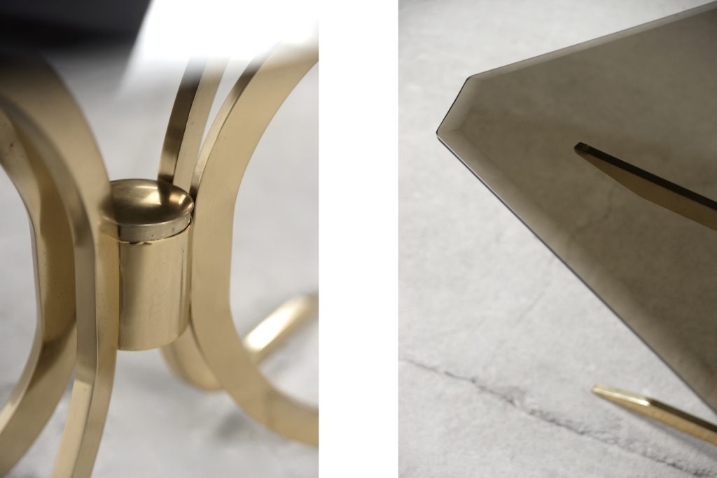Vintage Brass Hollywood Regency Gold Glamour Coffee Table, 1970s