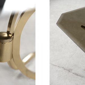 Vintage Brass Hollywood Regency Gold Glamour Coffee Table, 1970s
