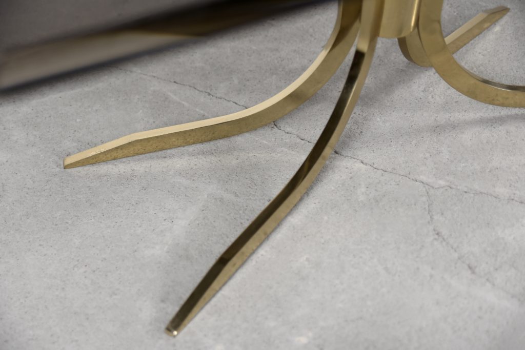 Vintage Brass Hollywood Regency Gold Glamour Coffee Table, 1970s