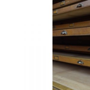 Vintage Large Industrial Oak File Cabinet with Multiple Drawers, 1930s
