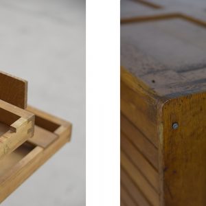 Vintage Large Industrial Oak File Cabinet with Multiple Drawers, 1930s