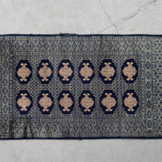 Vintage Pakistani Hand-Woven Oriental Blue Bukhara Rug from Ikea, 1960s