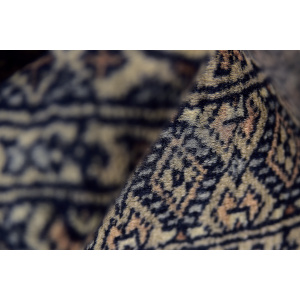 Vintage Pakistani Hand-Woven Oriental Blue Bukhara Rug from Ikea, 1960s