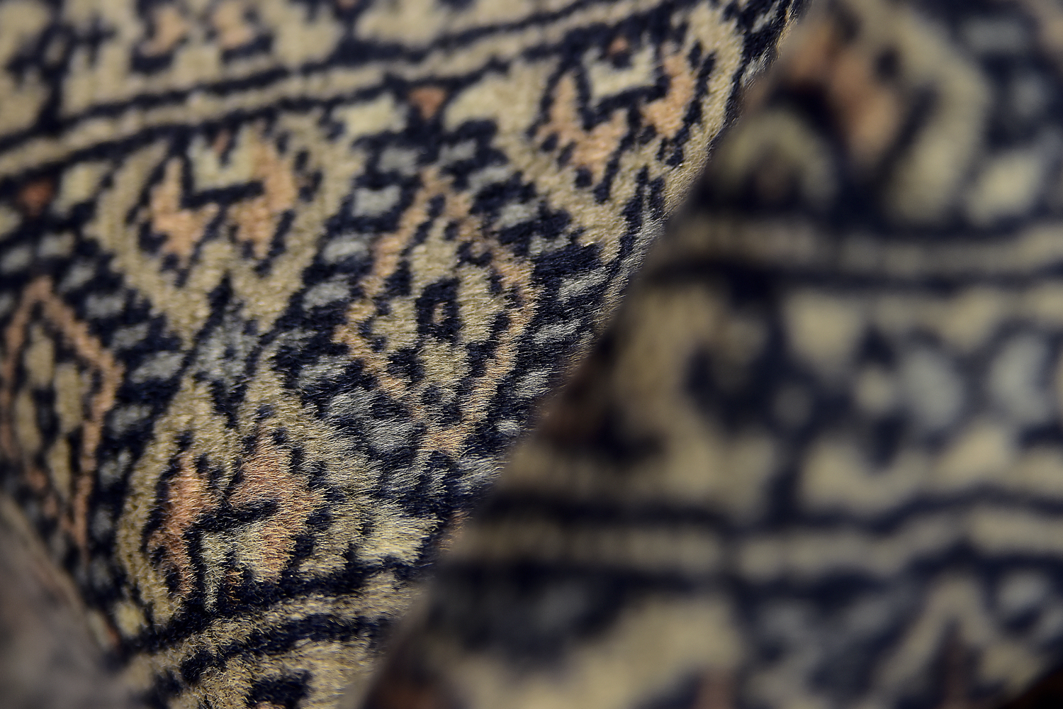 Vintage Pakistani Hand-Woven Oriental Blue Bukhara Rug from Ikea, 1960s