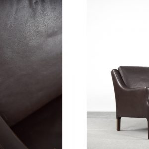 Mid-Century Modern Vintage Danish 3-seater Chocolate Leather Sofa, 1960s