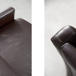 Mid-Century Modern Vintage Danish 3-seater Chocolate Leather Sofa, 1960s