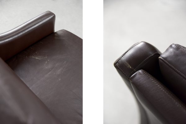 Mid-Century Modern Vintage Danish 3-seater Chocolate Leather Sofa, 1960s - Image 7