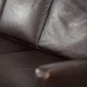 Mid-Century Modern Vintage Danish 3-seater Chocolate Leather Sofa, 1960s