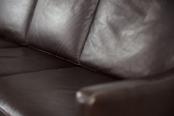 Mid-Century Modern Vintage Danish 3-seater Chocolate Leather Sofa, 1960s - Image 17