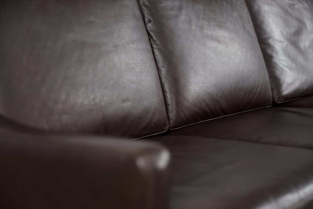 Mid-Century Modern Vintage Danish 3-seater Chocolate Leather Sofa, 1960s