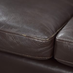 Mid-Century Modern Vintage Danish 3-seater Chocolate Leather Sofa, 1960s