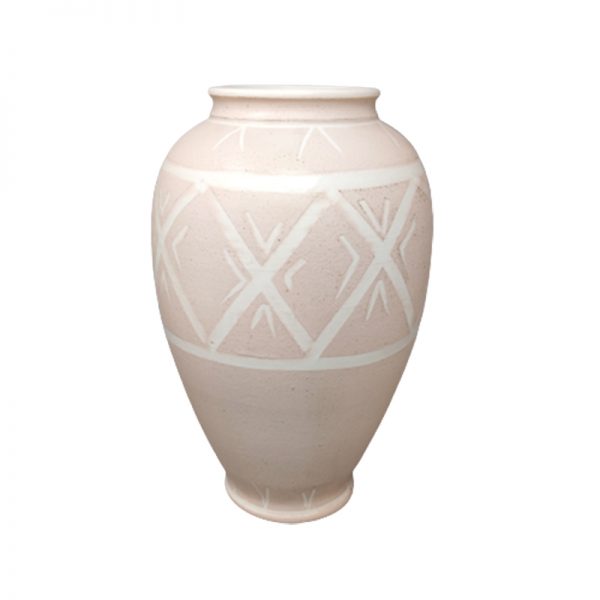 1960s Pink Vase in Ceramic by Deruta. Handmade Made in Italy
