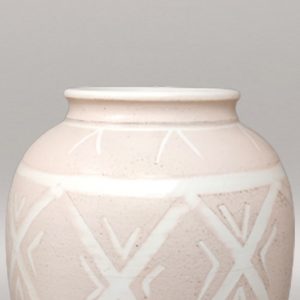 1960s Pink Vase in Ceramic by Deruta. Handmade Made in Italy