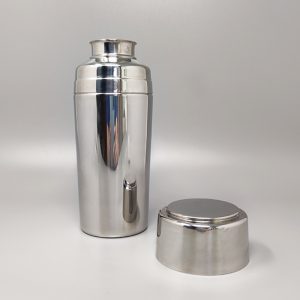 1970s Cocktail Shaker With Ice Bucket by Mepra. Made in Italy