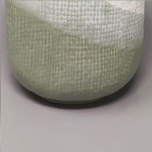 1970s Green And White Vase in Ceramic by F.lli Brambilla