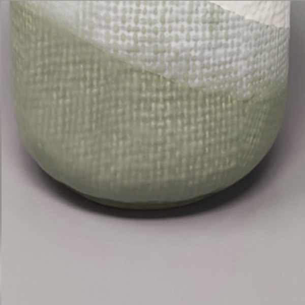 1970s Green And White Vase in Ceramic by F.lli Brambilla - Image 6