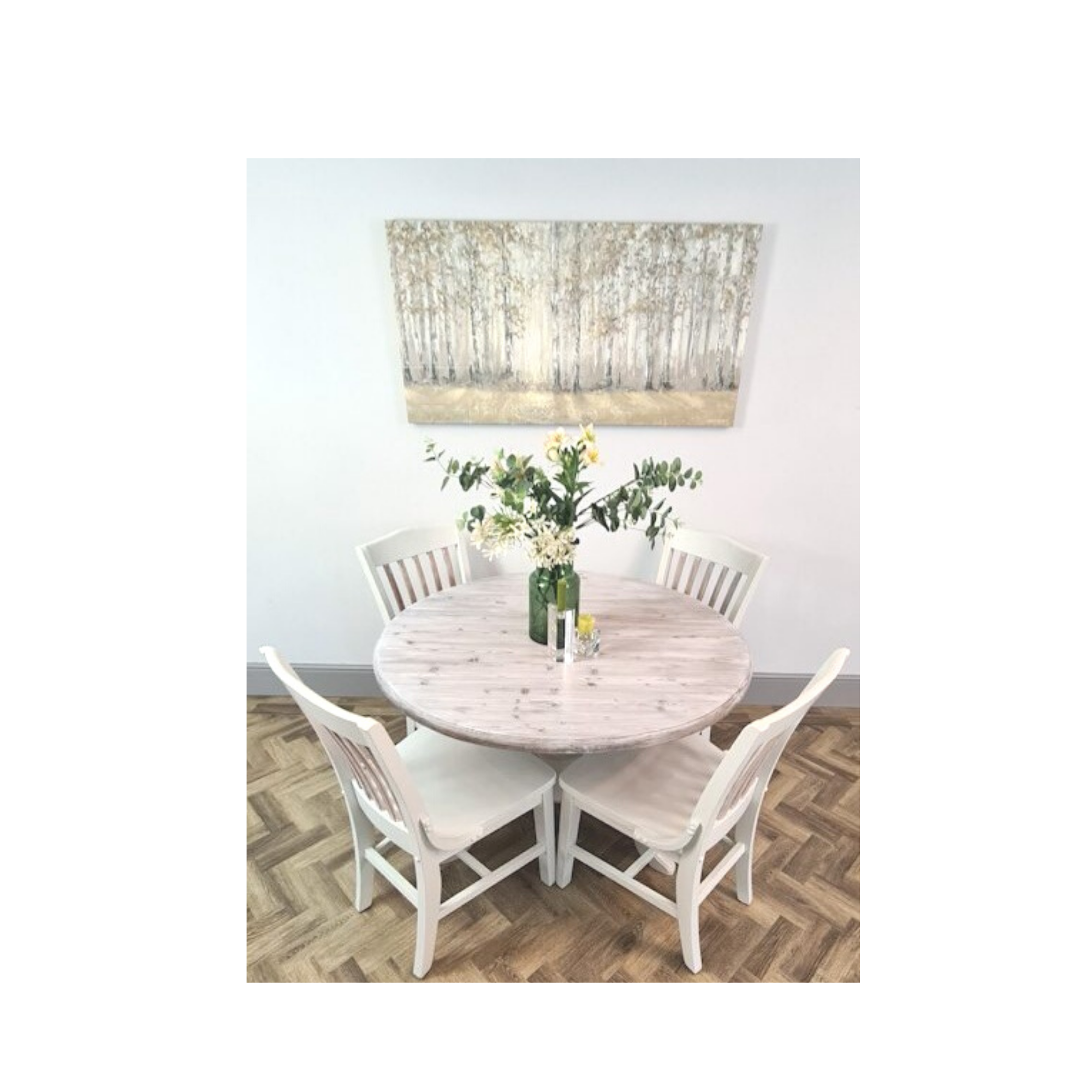 Kitchen/Dining Round Table and Four Chairs
