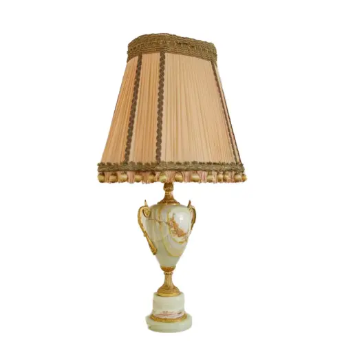 Onyx Marble Table Lamp with Shade