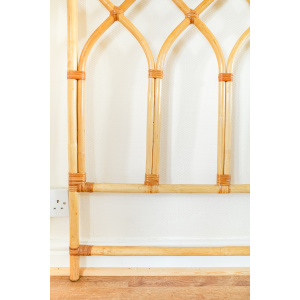 Rare Bamboo Diamond Design Double Bed Headboard