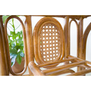 Rattan Glass Top Coffee Table / Side Table