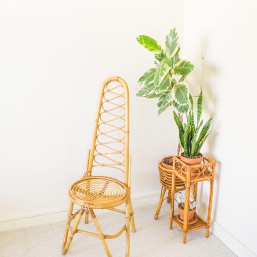 Rare Original Bamboo High Backrest Chair