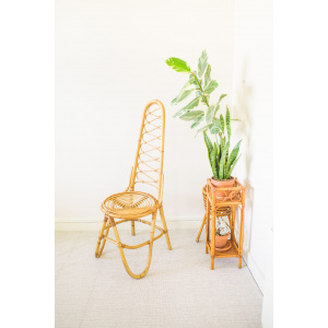 Rare Original Bamboo High Backrest Chair