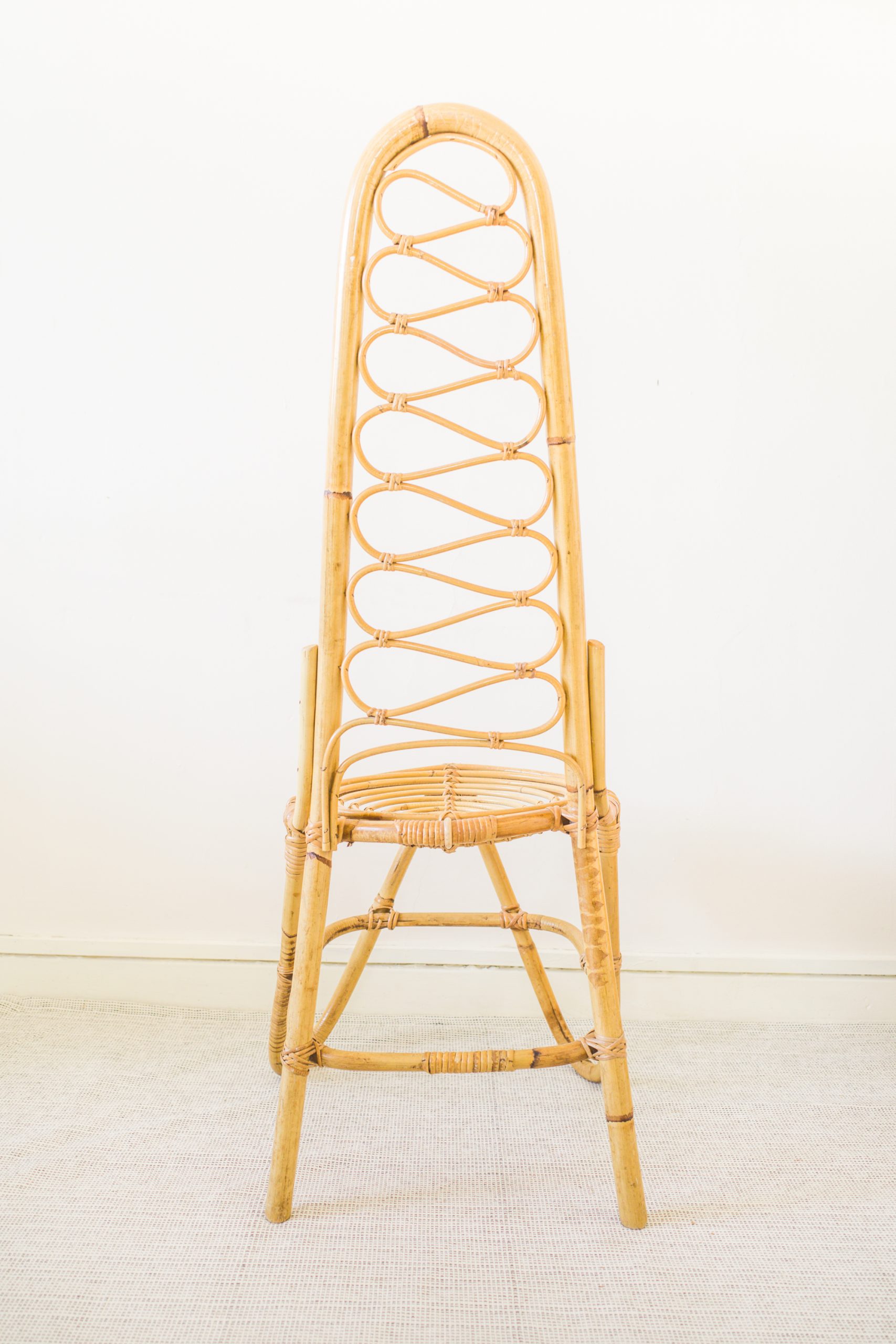 Rare Original Bamboo High Backrest Chair