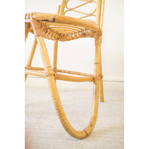 Rare Original Bamboo High Backrest Chair
