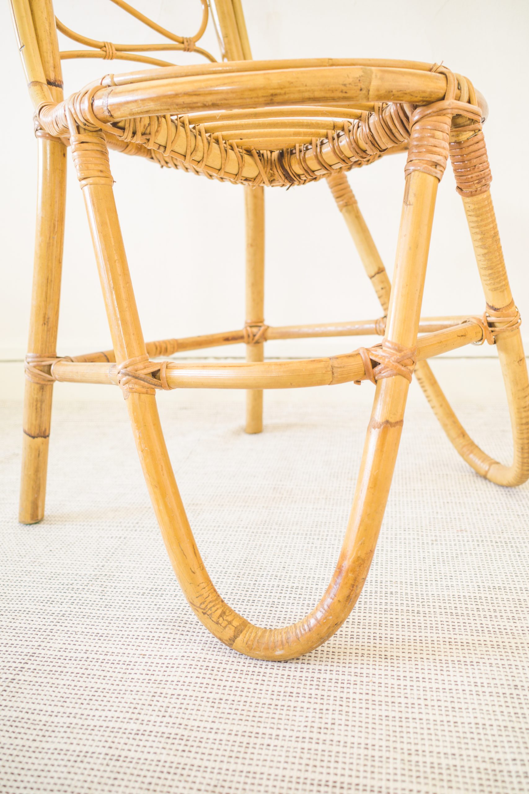 Rare Original Bamboo High Backrest Chair
