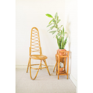 Rare Original Bamboo High Backrest Chair
