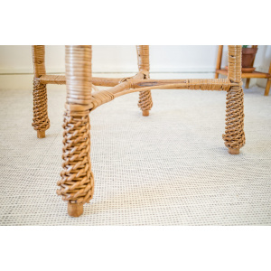 Wicker Round Bar Stool / Plant Stand