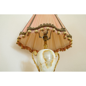 Onyx Marble Table Lamp with Shade