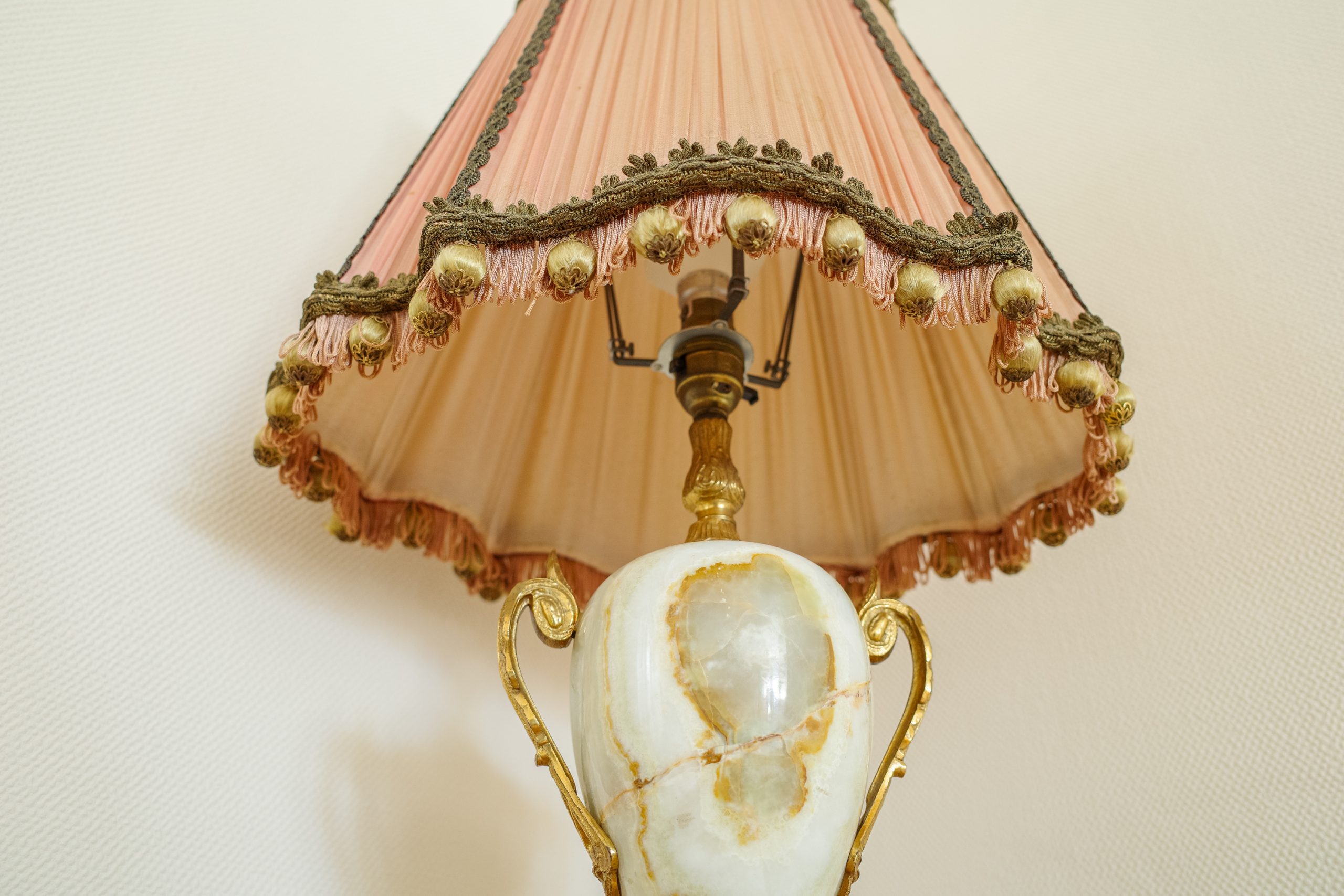 Onyx Marble Table Lamp with Shade