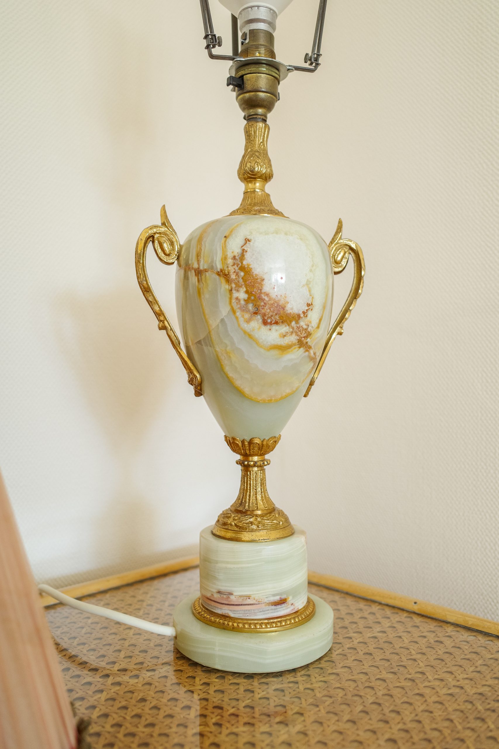 Onyx Marble Table Lamp with Shade
