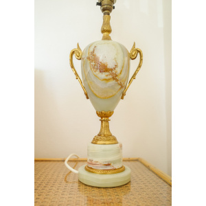 Onyx Marble Table Lamp with Shade