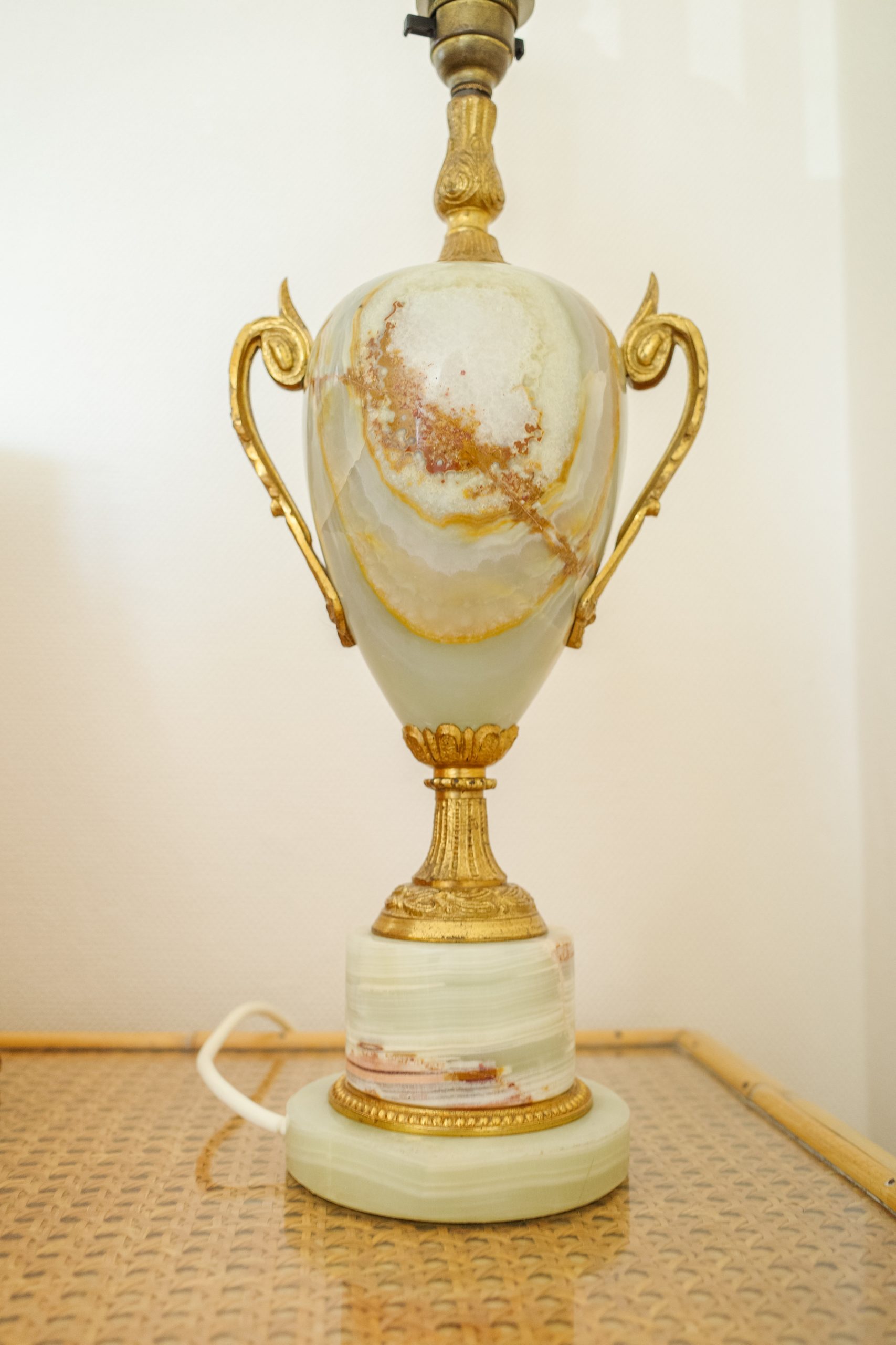 Onyx Marble Table Lamp with Shade