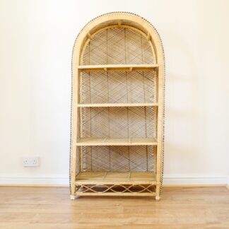Wicker Arched 4 Tier Shelving Unit / Bookcase / Plant Stand