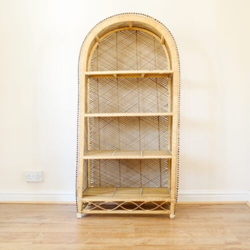 Wicker Arched 4 Tier Shelving Unit / Bookcase / Plant Stand