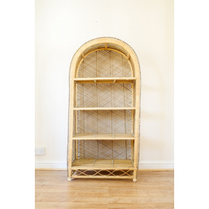 Wicker Arched 4 Tier Shelving Unit / Bookcase / Plant Stand