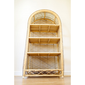 Wicker Arched 4 Tier Shelving Unit / Bookcase / Plant Stand