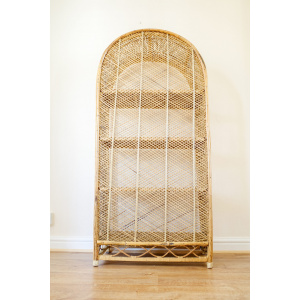 Wicker Arched 4 Tier Shelving Unit / Bookcase / Plant Stand